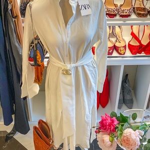 Zara shirt dress // with belt.